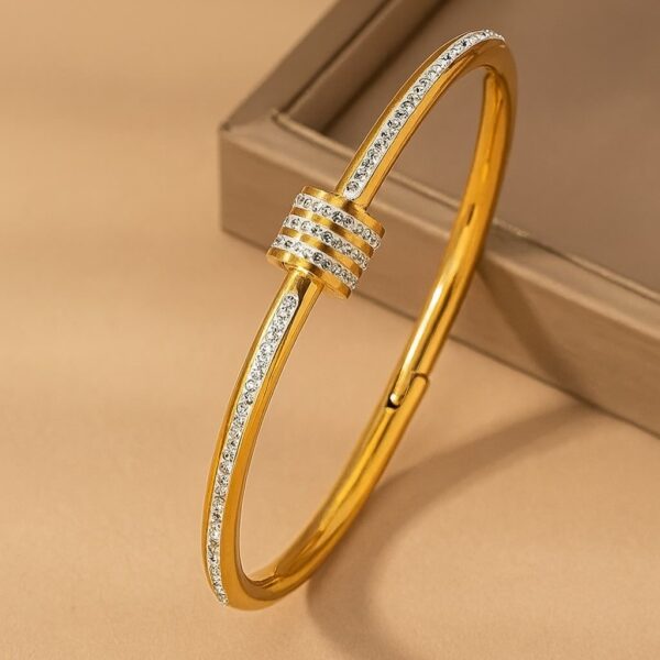 Gold Pave Bangle